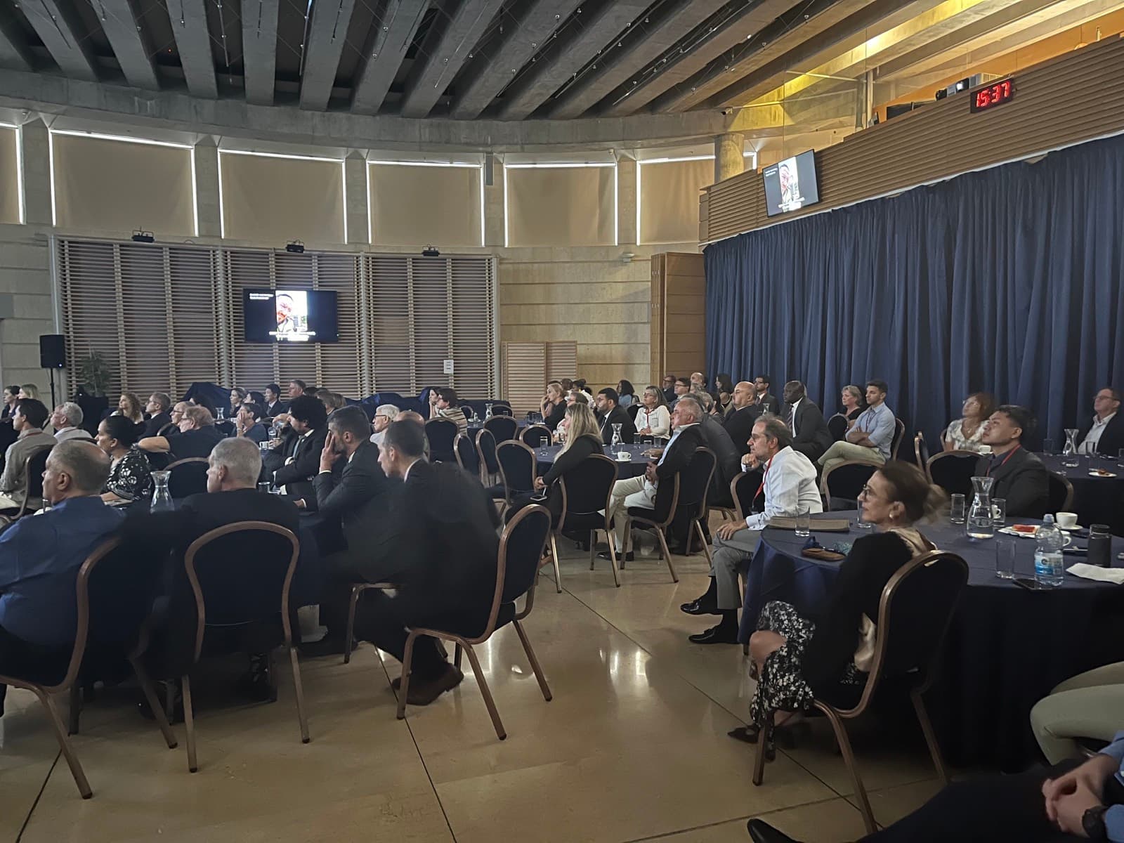 Ambassadors and members of the diplomatic corps at a screening at the Ministry of Foreign Affairs, Jerusalem.